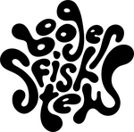 logo of boogerfishstew shaped in a splat
